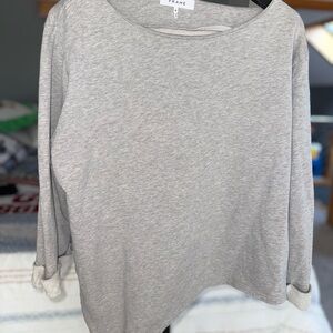 Frame Denim Light Heather Gray Crewneck Sweatshirt